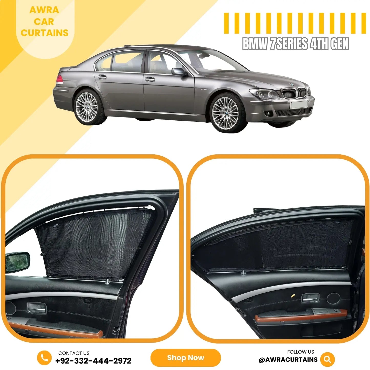 BMW 7 Series Gen4 (2001 - 2008) Curtains